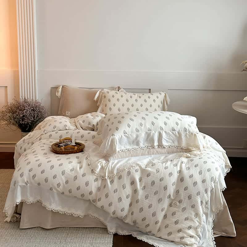 Texihome Bedding Set French Ruffle Double Gauze - Main Image