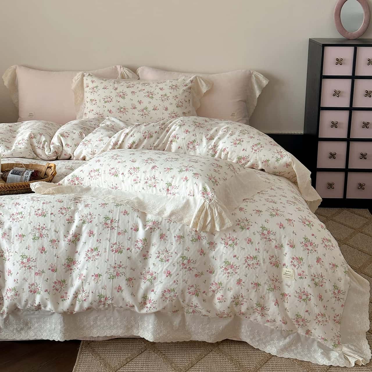 Texihome Bedding Set in Floral Cotton Gauze - Main Image