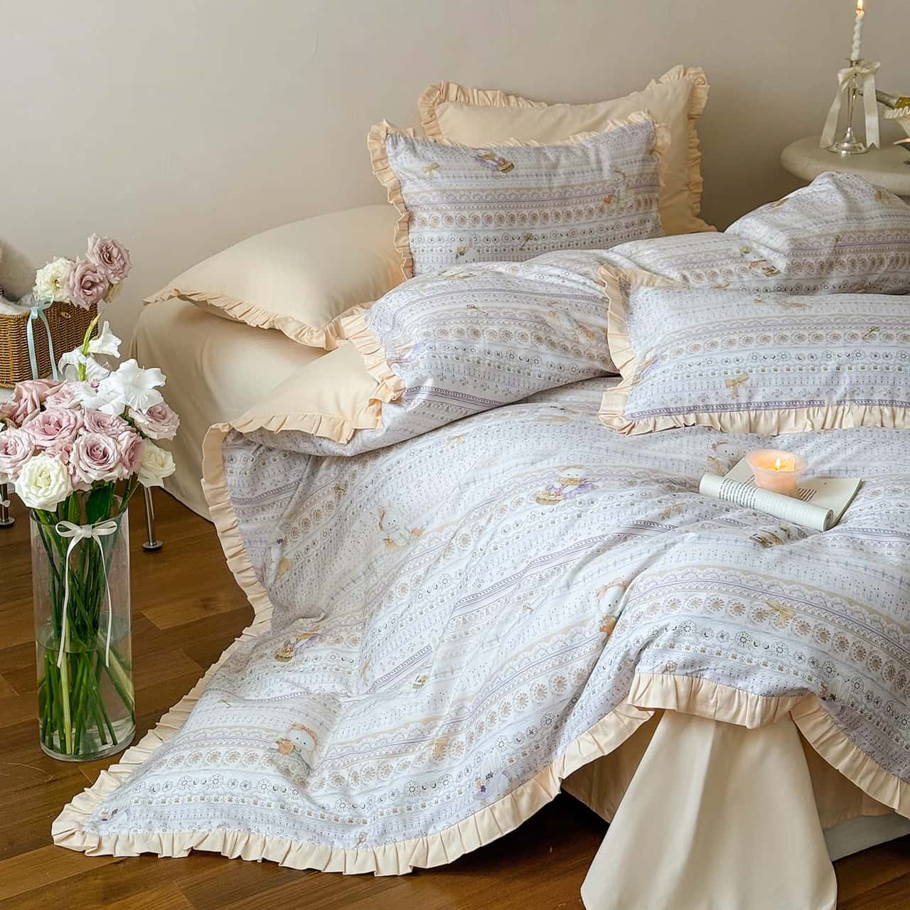 Texihome Cottagecore Ruffled Duvet Cover Set - Main Image