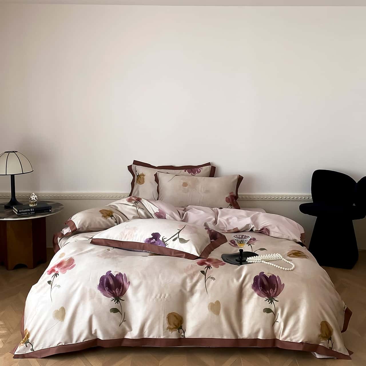 Texihome Duvet Cover Set Botanical Floral Tencel Blend - Main Image
