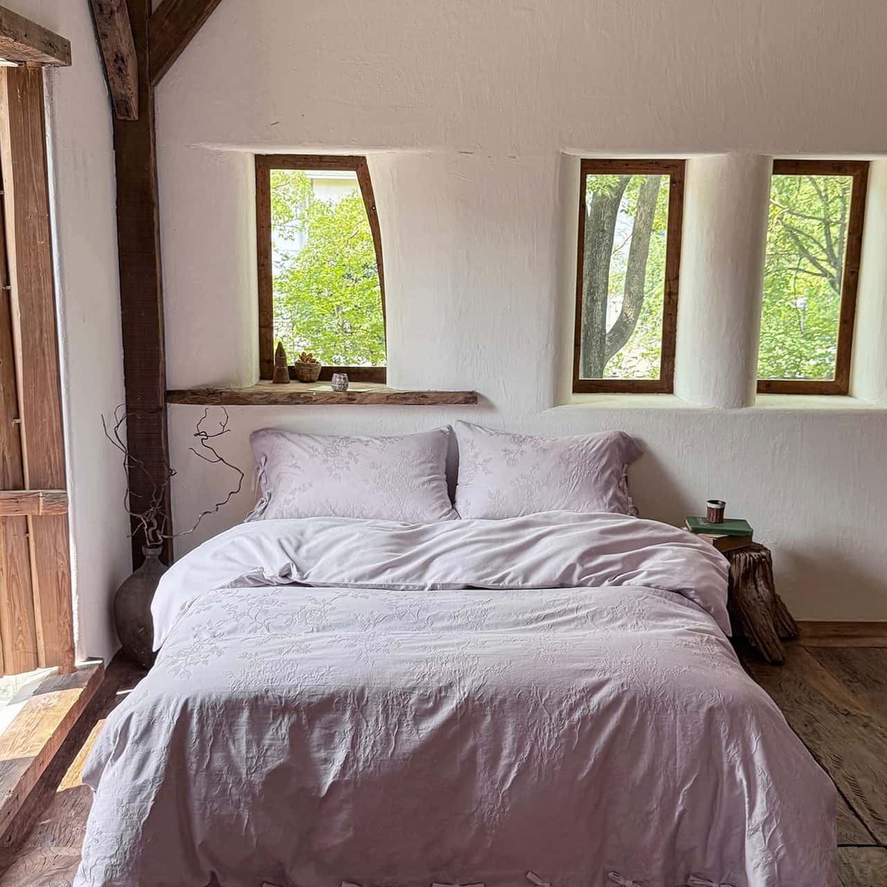 Texihome Duvet Cover Set Floral Jacquard - Main Image