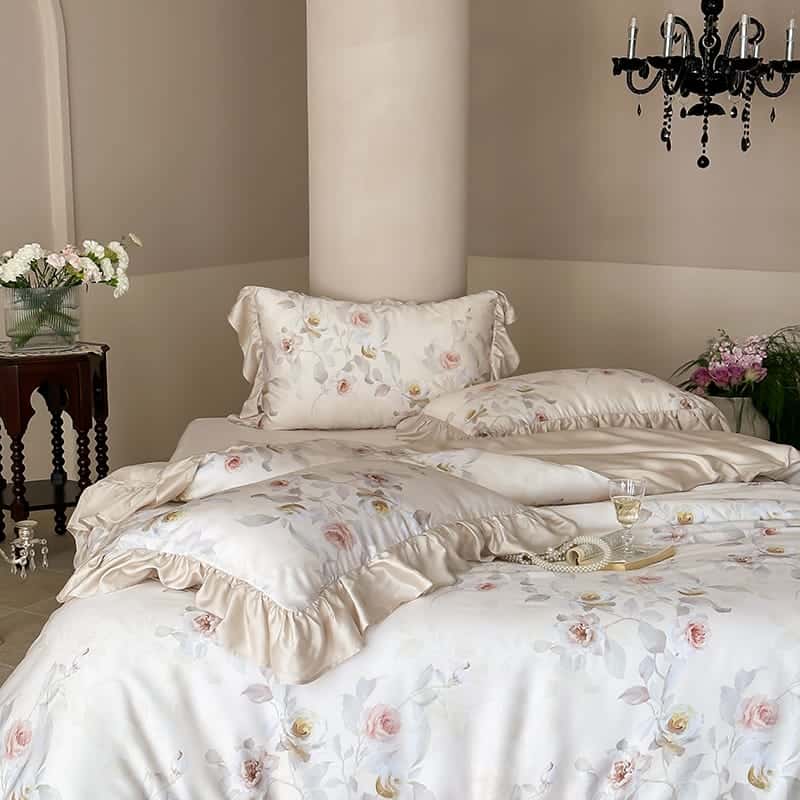 Texihome Duvet Cover Set Vintage Floral Tencel - Main Image