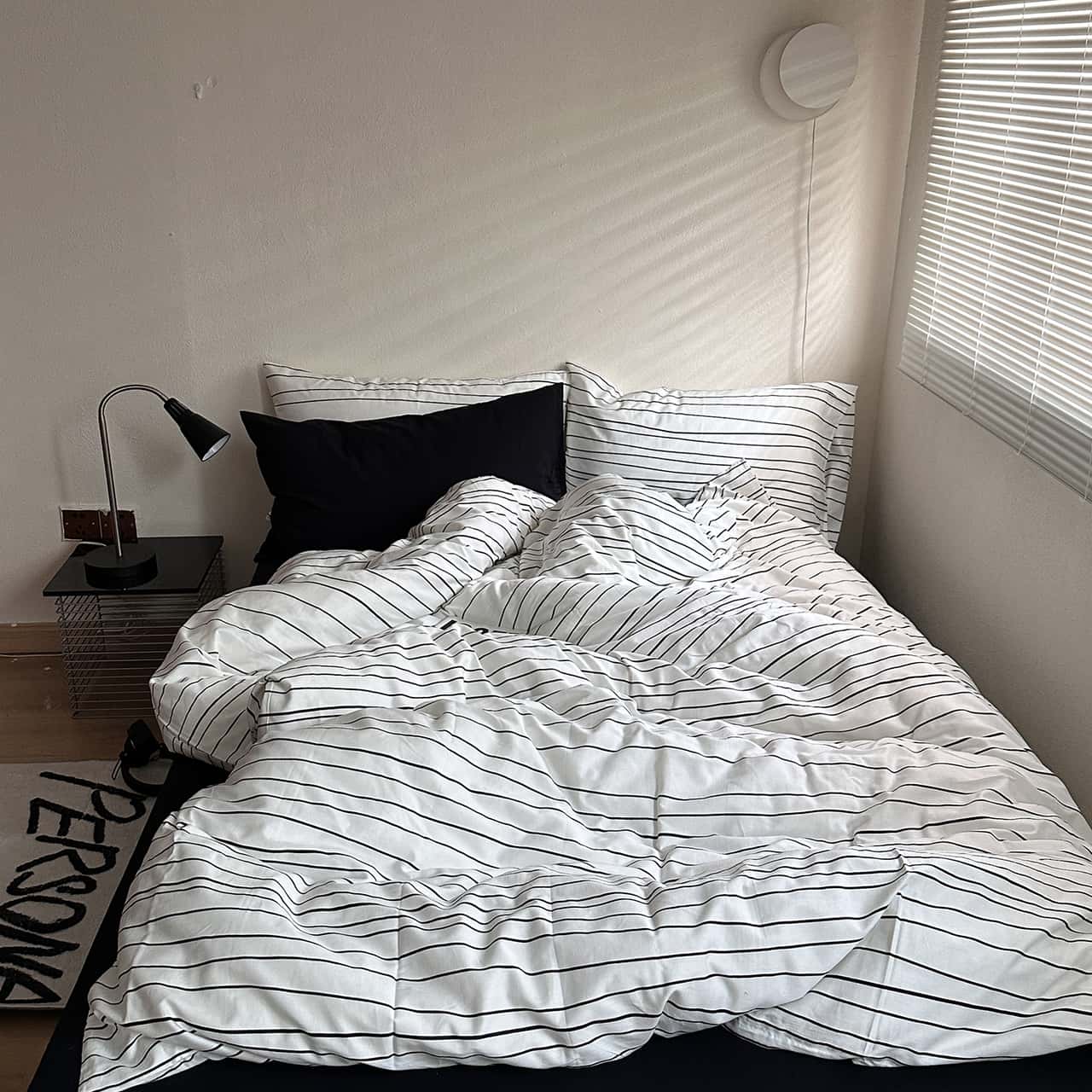 Texihome Duvet Cover Set Washed Striped - Main Image