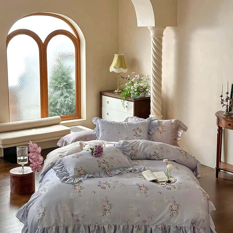 Texihome French Floral Tencel Bedding Set - Main Image