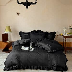 Texihome Balck Duvet Cover Set 100S Cotton Jacquard - Image 11