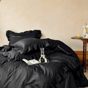 Texihome Balck Duvet Cover Set 100S Cotton Jacquard - Image 12