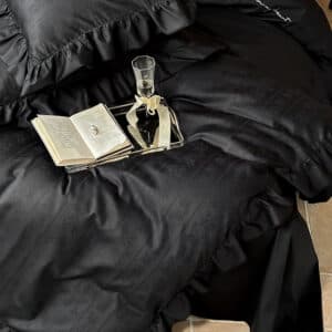 Texihome Balck Duvet Cover Set 100S Cotton Jacquard - Image 13