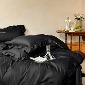 Texihome Balck Duvet Cover Set 100S Cotton Jacquard - Image 14