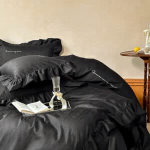 Texihome Balck Duvet Cover Set 100S Cotton Jacquard - Image 15