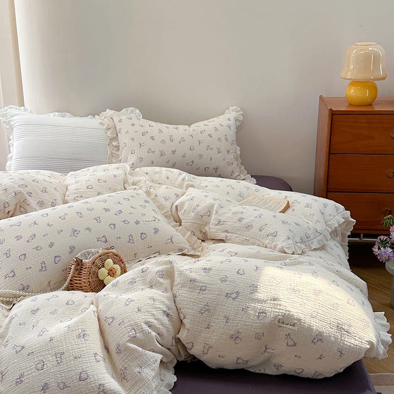 Bedding Set Crinkle Double Gauze