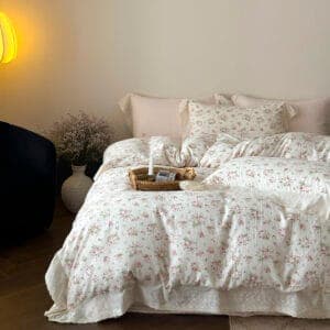 Texihome Bedding Set in Floral Cotton Gauze - Image 3