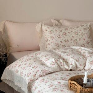 Texihome Bedding Set in Floral Cotton Gauze - Image 4