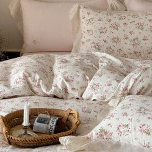 Texihome Bedding Set in Floral Cotton Gauze - Image 5