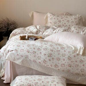 Texihome Bedding Set in Floral Cotton Gauze - Image 6