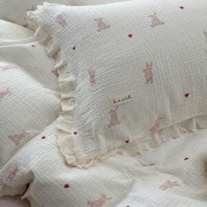 Texihome Bedding Set Ruffled Double Gauze - Image 5
