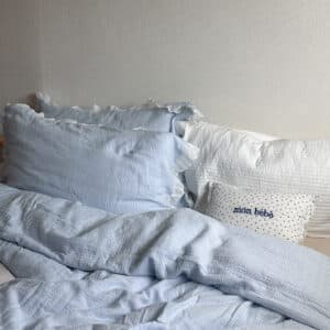 Texihome Crinkle Gauze Duvet Cover Set with Ruffled Edges - Image 4
