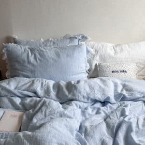 Texihome Crinkle Gauze Duvet Cover Set with Ruffled Edges - Image 6