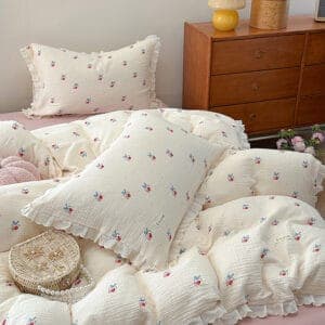 Texihome Double Gauze Duvet Cover Set with Cherry Print - Image 7