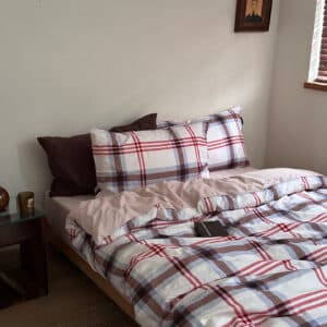 Texihome Duvet Cover Set British Red Plaid - Image 5