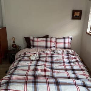Texihome Duvet Cover Set British Red Plaid - Image 6