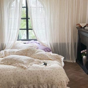 Texihome Duvet Cover Set Crinkled Double Gauze Floral - Image 3