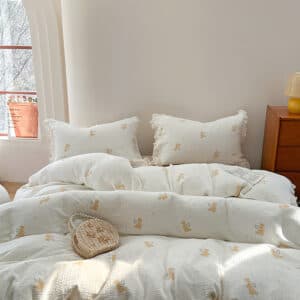 Texihome Duvet Cover Set Crinkled Muslin Dinosaur Print - Image 5