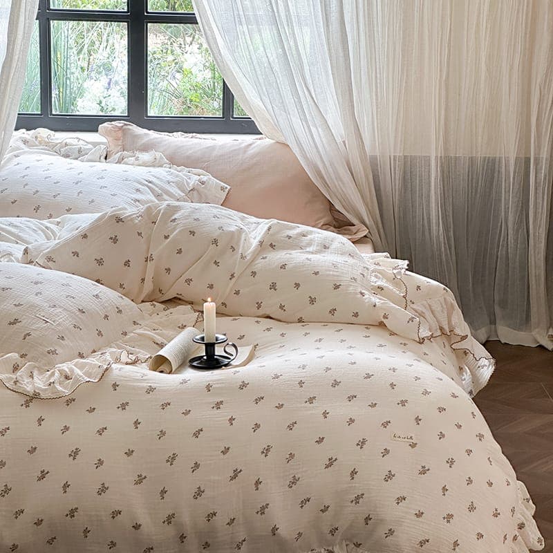 Duvet Cover Set Double Gauze Floral