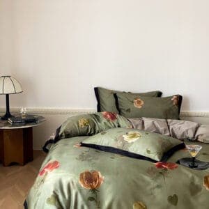Texihome Duvet Cover Set Floral Tencel Blend - Image 3