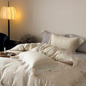 Texihome Duvet Cover Set French Floral Ruffle - Image 4