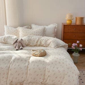 Texihome Duvet Cover Set Ruffled Double Gauze - Image 4