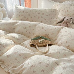 Texihome Duvet Cover Set Ruffled Double Gauze - Image 5