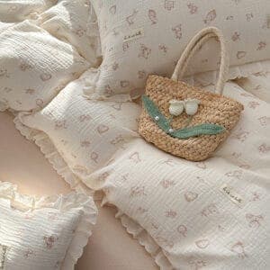 Texihome Duvet Cover Set Ruffled Double Gauze - Image 6
