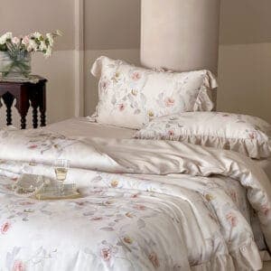 Texihome Duvet Cover Set Vintage Floral Tencel - Image 3
