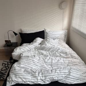 Texihome Duvet Cover Set Washed Striped - Main Image