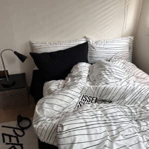 Texihome Duvet Cover Set Washed Striped - Image 4