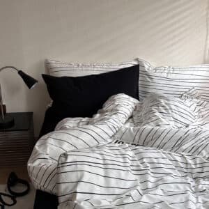 Texihome Duvet Cover Set Washed Striped - Image 6