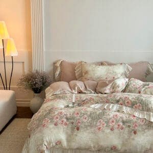 Texihome Duvet Cover Set with Vintage Rose Print - Image 3