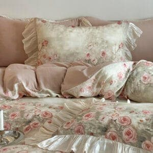 Texihome Duvet Cover Set with Vintage Rose Print - Image 4