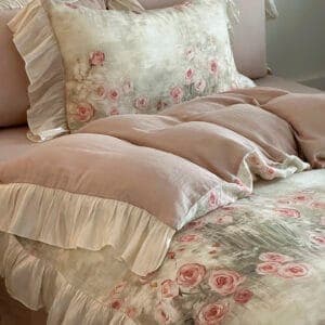 Texihome Duvet Cover Set with Vintage Rose Print - Image 6