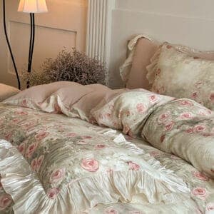 Texihome Duvet Cover Set with Vintage Rose Print - Image 7