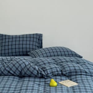 Texihome Duvet Cover Set Yarn-Dyed Plaid Gauze - Image 4