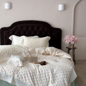 Texihome Floral Bedding Set with French Ruffles - Main Image