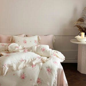 Texihome Floral Bedding Set with French Ruffles - Image 4