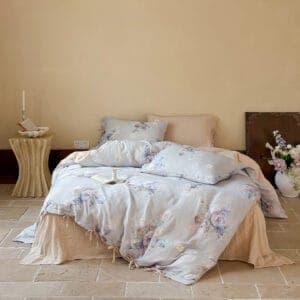 Texihome Floral Crepe Bedding Set with Tie Closures - Main Image