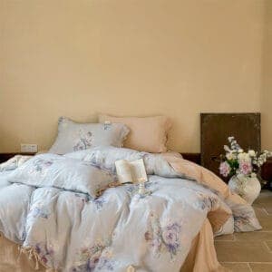 Texihome Floral Crepe Bedding Set with Tie Closures - Image 5