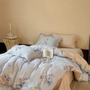 Texihome Floral Crepe Bedding Set with Tie Closures - Image 6