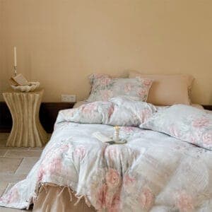 Texihome Floral Crepe Duvet Cover Set with Tie Closures - Image 3