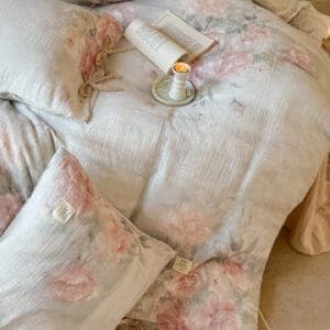Texihome Floral Crepe Duvet Cover Set with Tie Closures - Image 6
