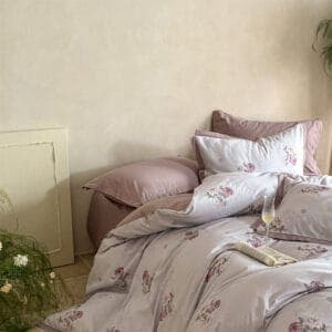 Texihome Floral Duvet Cover Set in Dusty Mauve - Image 5