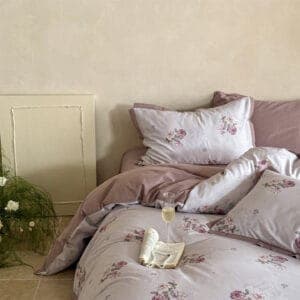 Texihome Floral Duvet Cover Set in Dusty Mauve - Image 6